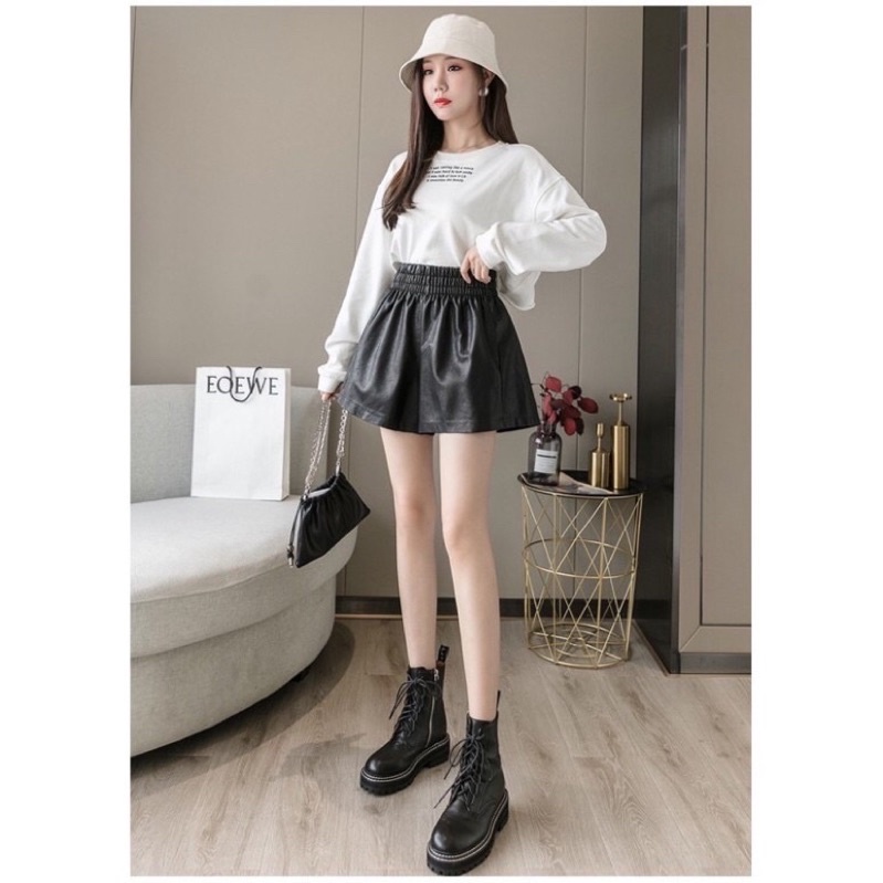 Quần sooc da nữ da cao cấp