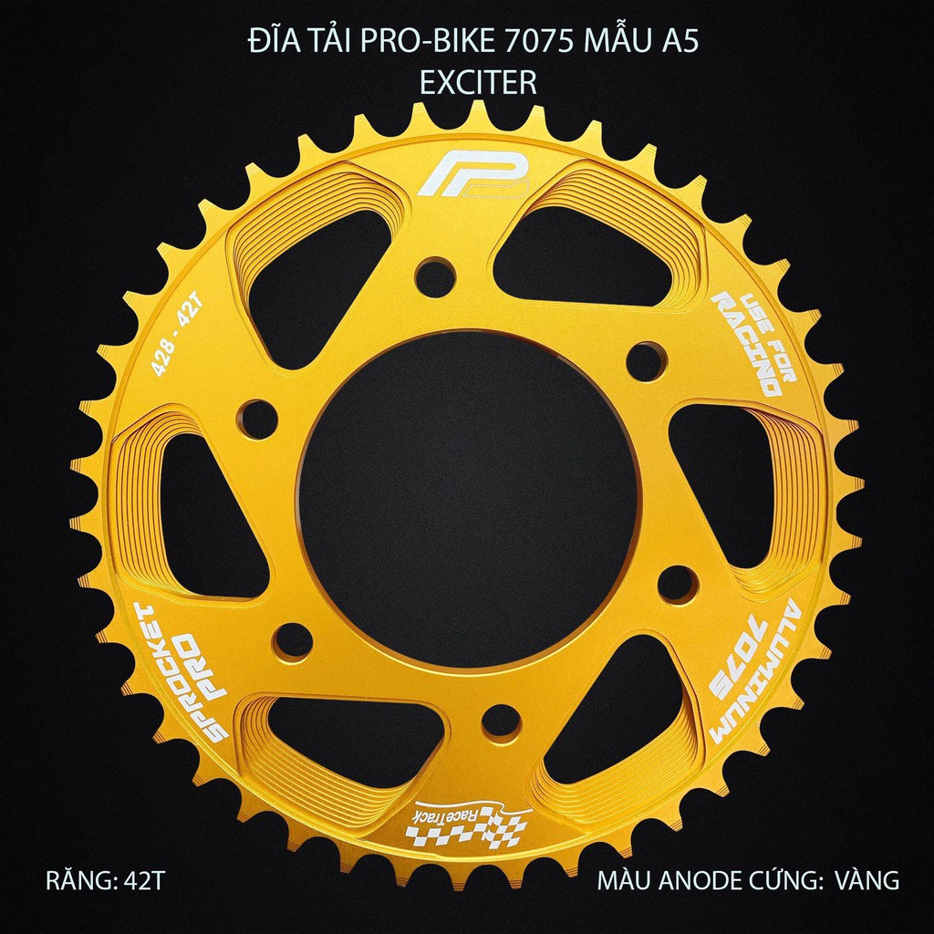 Đĩa tải Pro-Bike 7075 mẫu A5 dành cho Ex135-Ex150-Winner-Sonic-Raider. _Dochoixemaynhapkhau