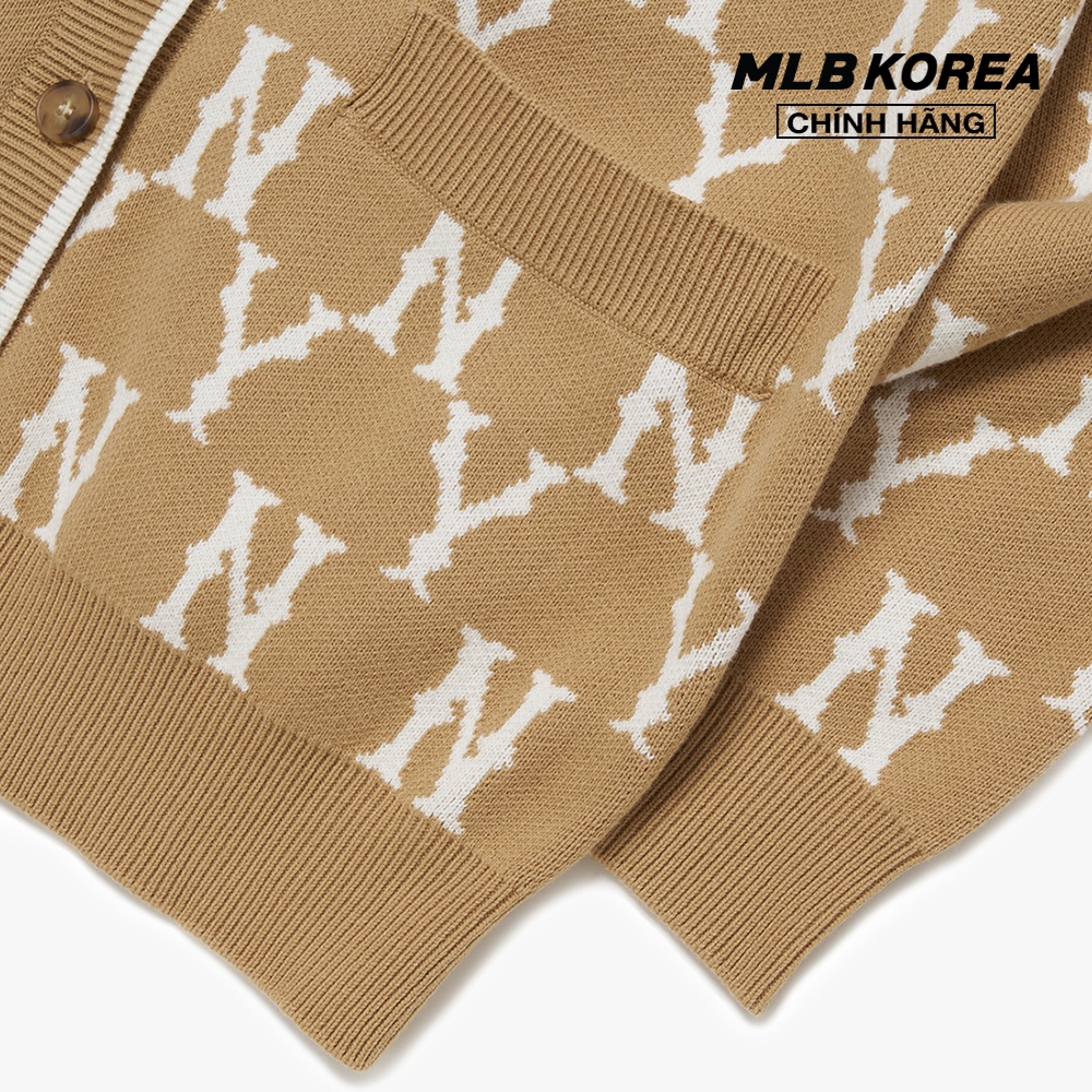 MLB - Áo khoác cardigan phom suông cổ V Monogram 3AKCM0121-50BGD