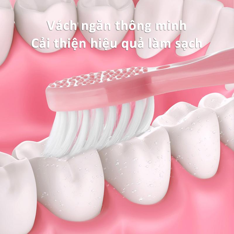 【Miễn phí 7 đầu bàn chải đánh răng mới】Bàn chải đánh răng điện thông minh dành cho người lớn không thấm nước mềm [E802]