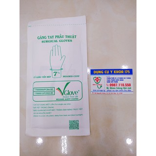 Găng tay phẫu thuật tiệt trùng VGlove 7.5 (đôi)