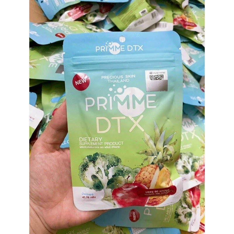 Detox khử mỡ hoa quả primme DTX gói 60 viên chính hãng