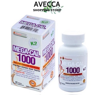 { Thực Phẩm Chức Năng } Viên Uống Bổ Sung Canxi Mega-Cal 1000 Vitamins For Life 60 Viên