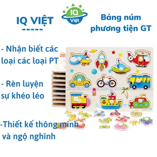 Bảng núm gỗ chủ đề phương tiện giao thông