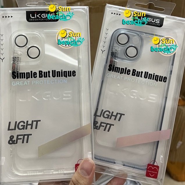 CHÍNH HÃNG Ốp trong mica LIKGUS LƯNG không ố viền màu bảo vệ Camera phủ kính iphonE 11 12 13 PRO MAX