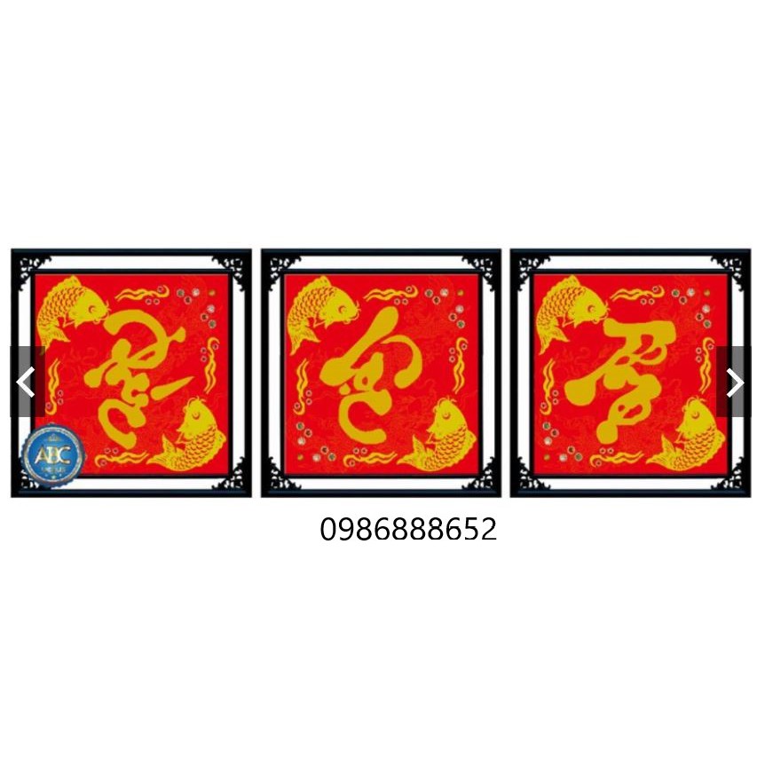 Tranh đá cao cấp ABC ( giá sỉ) Phúc Lộc Thọ VS110 (142 x 50 cm)