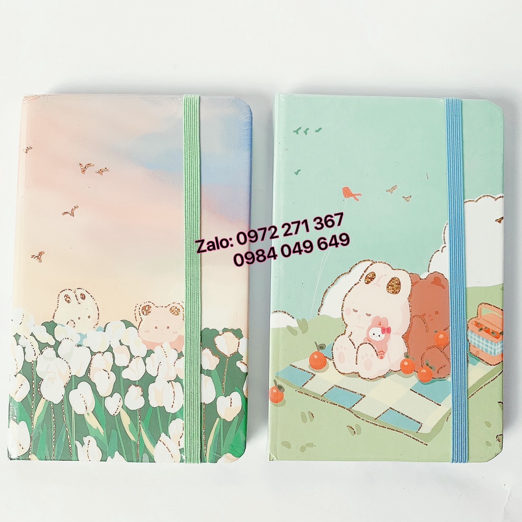 Sổ chun A6 - Sổ chun cute KT 9x14cm