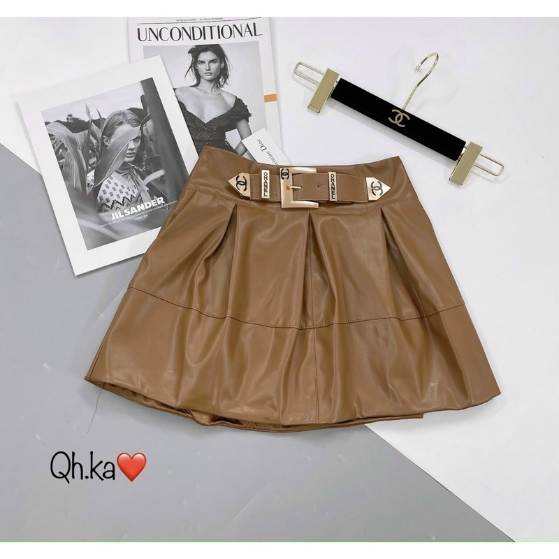 chân váy da kèm đai hot hit | BigBuy360 - bigbuy360.vn