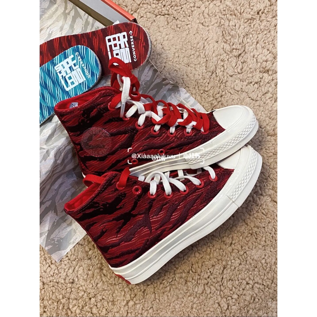 Converse Giày Thể Thao Cổ Cao Họa Tiết Kẻ Sọc Chất Liệu canvas Thời Trang Cho Nam Và Nữ-49