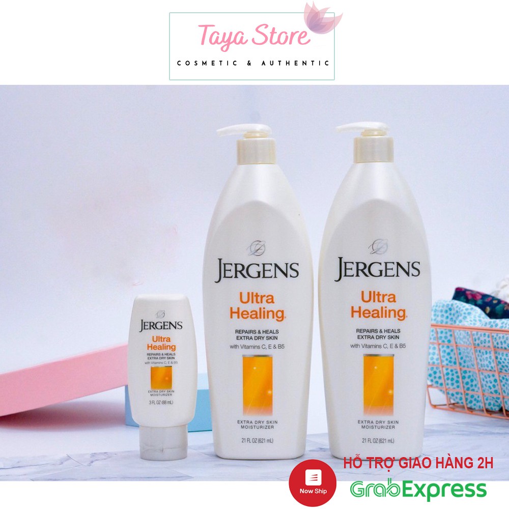 Sữa dưỡng thể cho da khô Jergens Ultra Healing Extra Dry Skin Moisturizer 621ml và 88ml USA