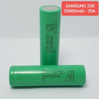 achun.vn - CELL SAMSUNG-25R -  18650 - 2500mah XẢ 35A