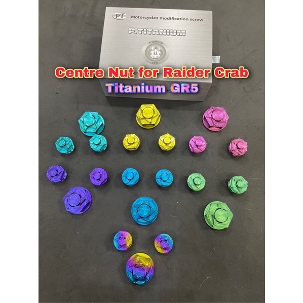 Ốc chảng ba Raider Xăng Cơ M22 Titan Gr5 ( Centre Nut for Raider XC Crab )
