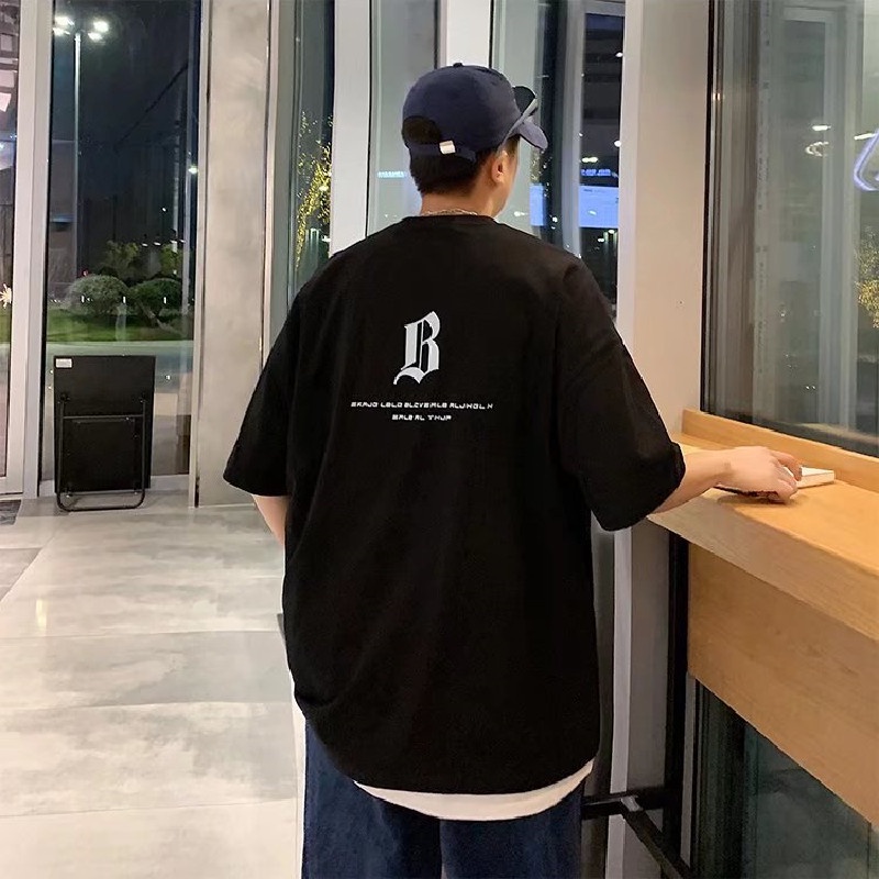 Áo Thun Nam Tay Ngắn In Chữ Thời Trang Trẻ Trung