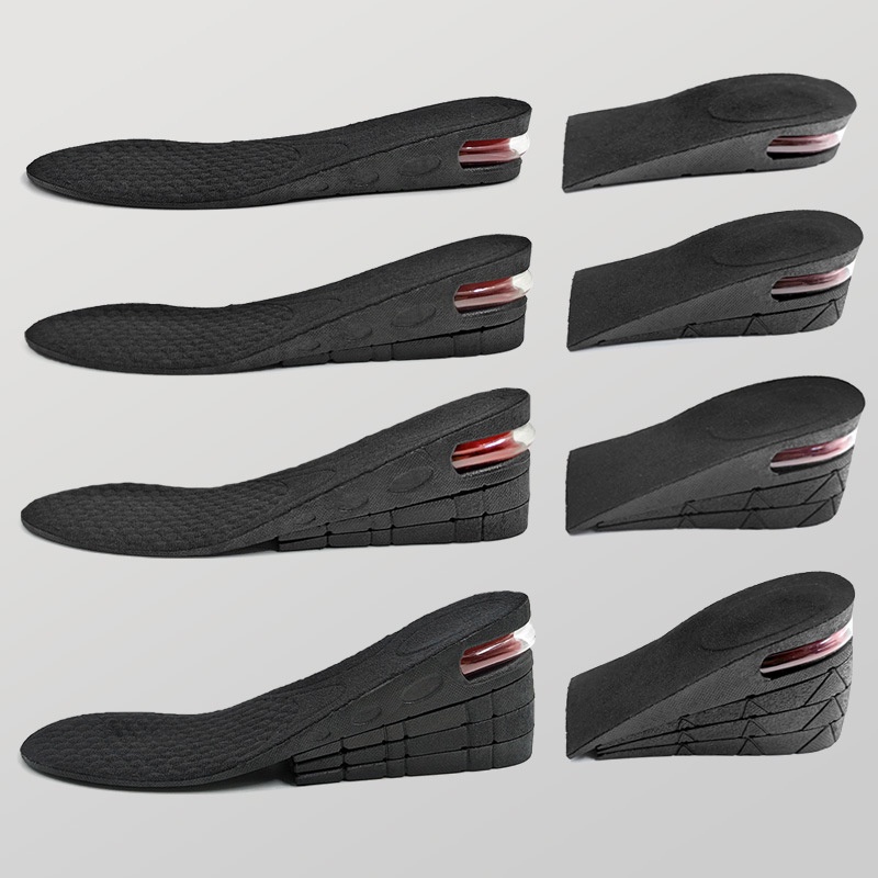 1 Cặp Miếng Lót Giày Từ PVC Trong Suốt Tăng Chiều Cao Thoáng Khí Chống Sốc Cho Nam Và Nữ