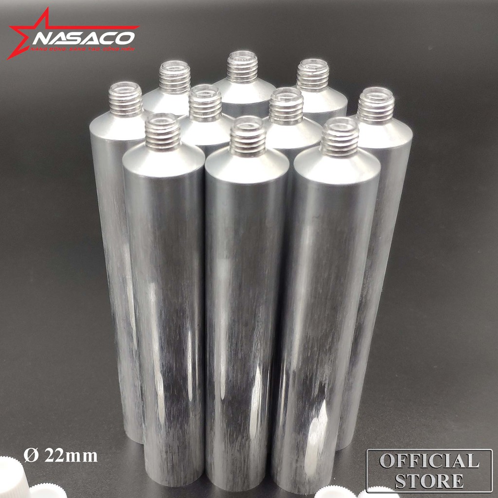 Tuýp Nhôm Có Nắp Nhựa Năm Sao Phi 22 mm - Dung tích 50ml - Sức Chứa 20-50g