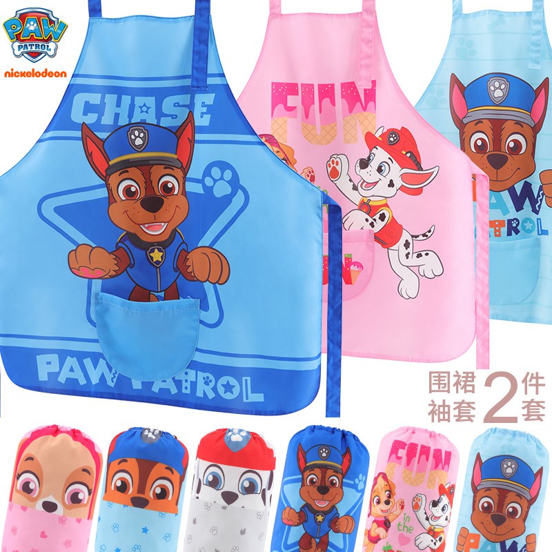 Tạp Dề Chống Nước Vẽ Tranh Cho Trẻ Em paw patrol