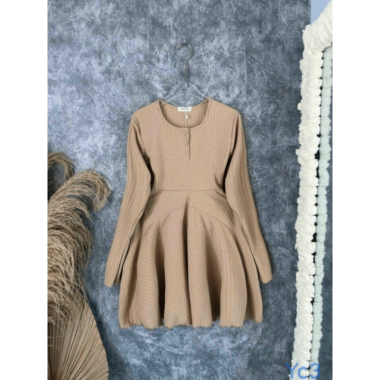 (FREE SHIP) FREE SHIP- ĐẦM THUN BORIP TÔN DÁNG TAY DÀI KÍN ĐÁO CỰC HOT PU VALENTINNA