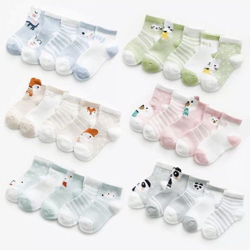 [ 05 đôi 05 hình ] vớ hình thú cho bé sơ sinh - set 05 đôi tất trẻ em cotton cao cấp