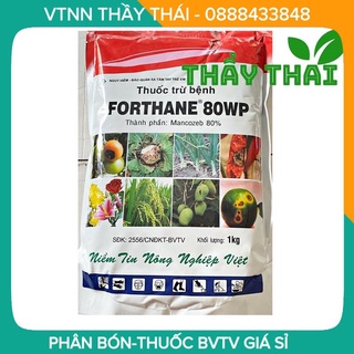 [MANCOZEB VÀNG 80%] Thuốc trừ bệnh Forthane 80WP-  1KG đạo ôn trên lúa,thán thư hại bắp cải và nhiều loại cây trồng khác