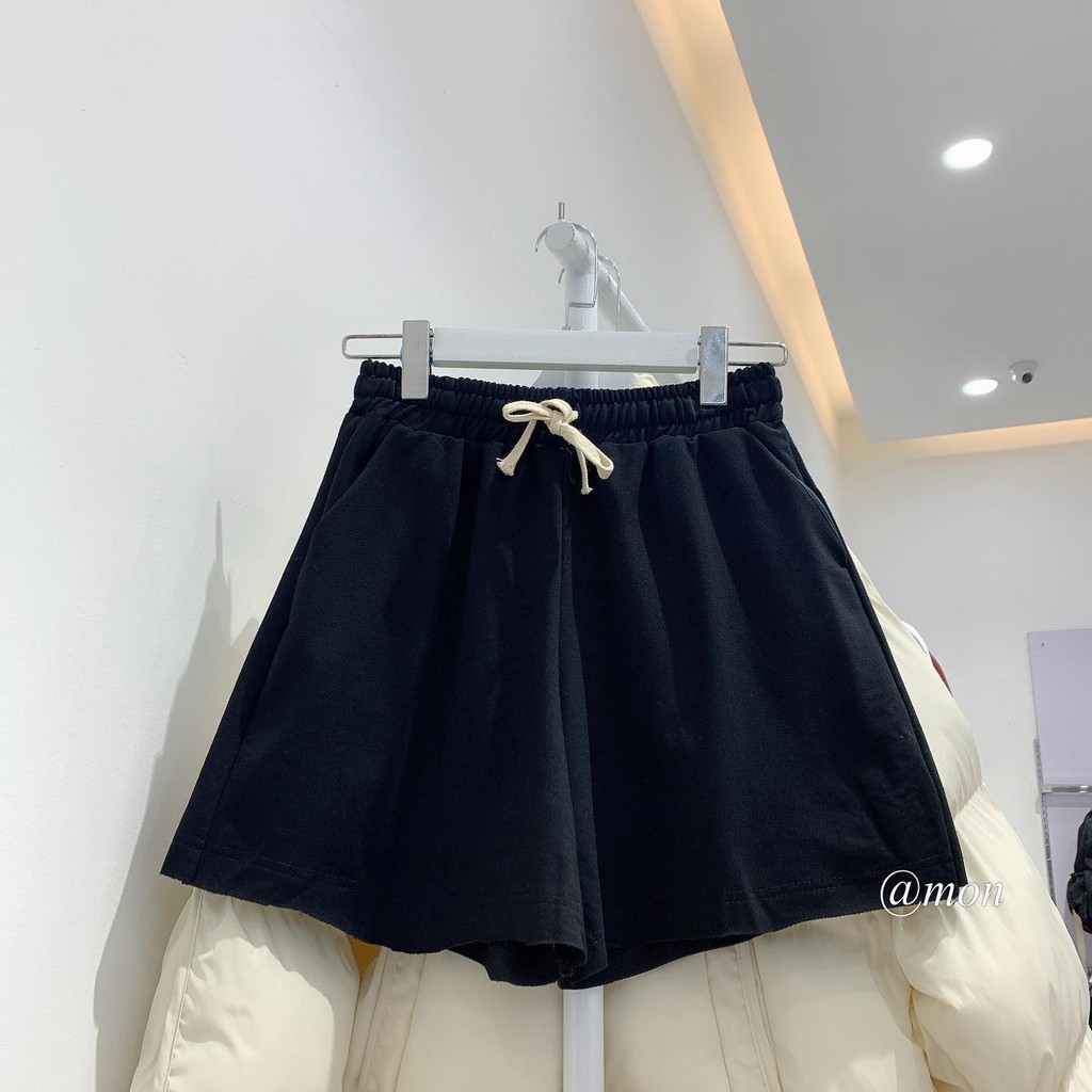 2101623 Quần short nữ chất da cá nhiều màu freesize phong cách ulzzang basic | BigBuy360 - bigbuy360.vn