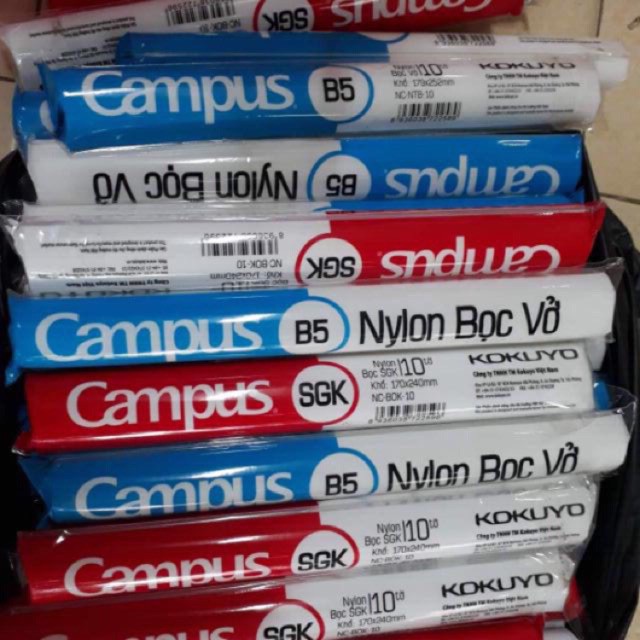 10 tờ bọc vở, bọc sách giáo khoa campus