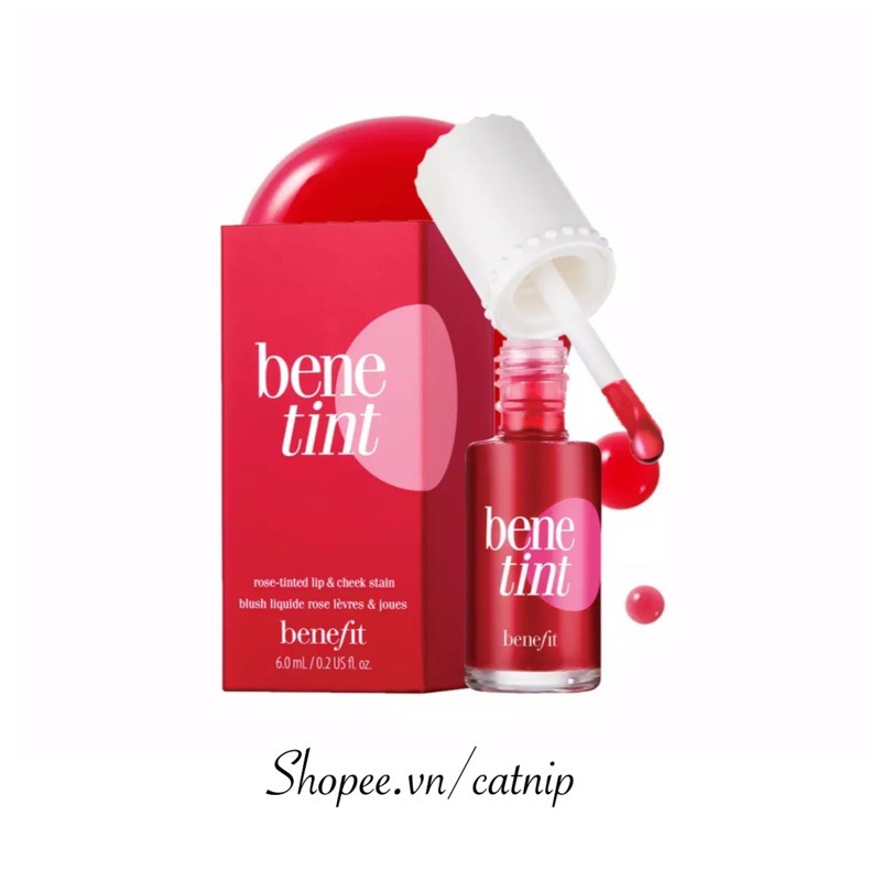 [CÓ SẴN]💋Son Benefit Tinted lip & Cheek stain màu Love Tint 2ml💋