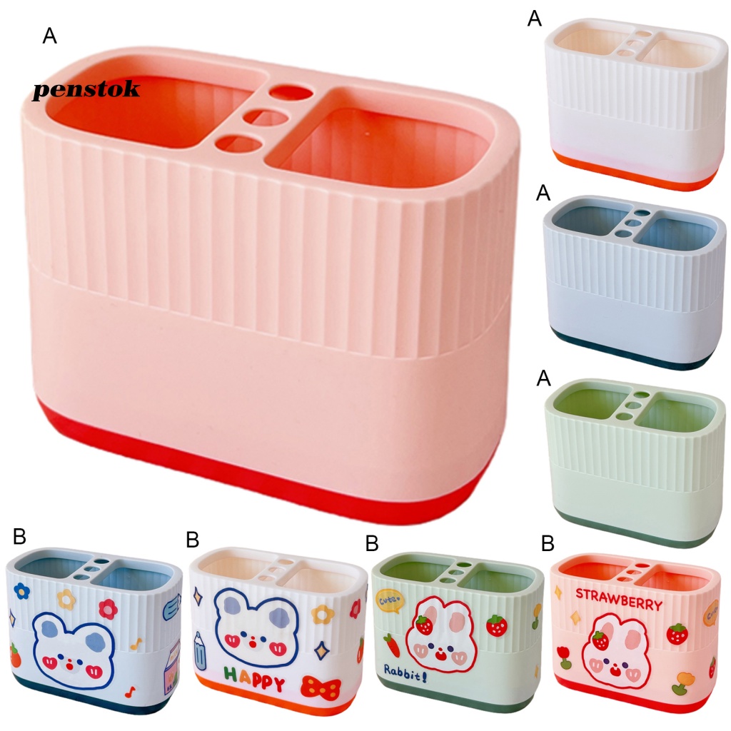 Hộp Đựng Bút (B3) Màu Trơn Hình Dáng Đáng Yêu Để Bàn Học Sinh