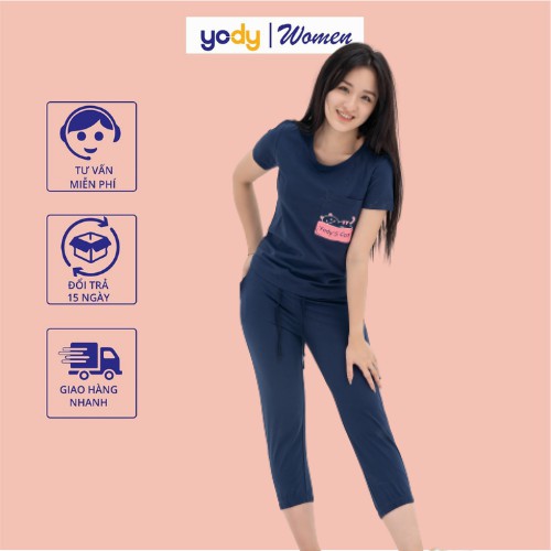 Bộ đồ nữ mặc nhà chất cotton chính hãng YODY - BTN4004