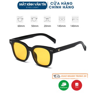 Mắt kính thời trang Eyes Light nam nữ chữ V 2 chấm mắt kính vuông càng nhựa nhiều màu