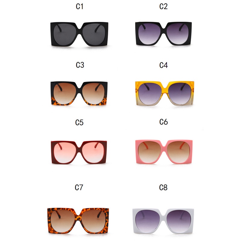 Kính Mát Gọng Vuông Lớn Chống Tia UV Thời Trang Dành Cho Nam Và Nữ