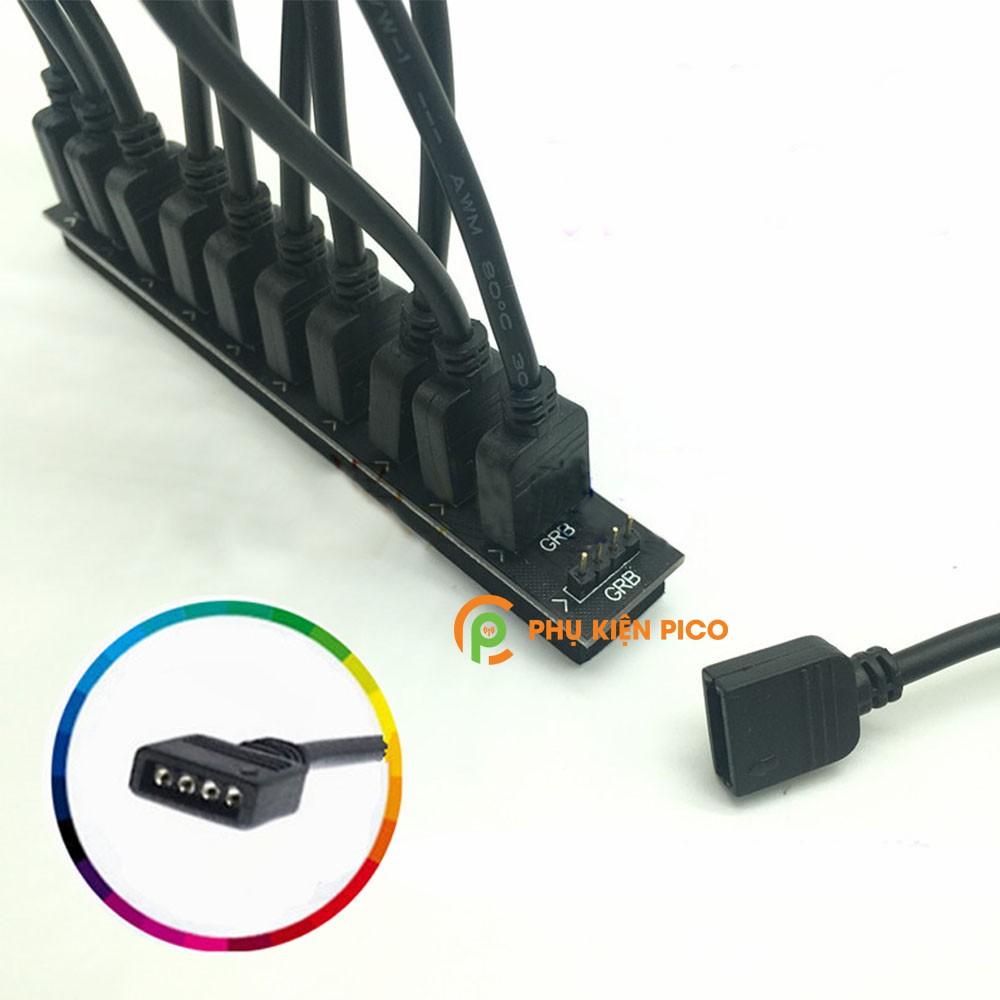 HUB chia LED 12v RGB 4 Pin hỗ trợ Main ASUS, MSI, GIGABYTE, ASROCK