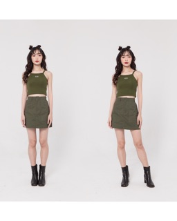 Chân váy kaki olive | OLIVE MINI SKIRT