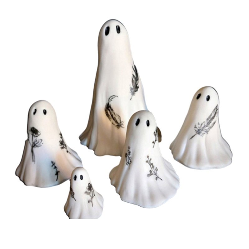 1 Bộ Tượng Ma Trang Trí Halloween Dễ Thương