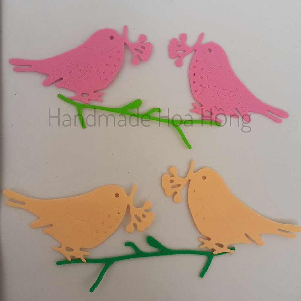 10 con chim bằng xốp, 5.8x3.7cm - Hình trang trí thiệp, scrapbook, bookmark, bao lì xì _Phụ kiện trang trí handmade -DIY