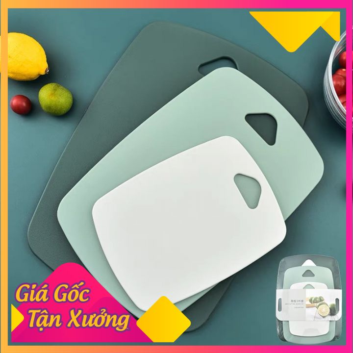 Thớt Nhựa Kháng Khuẩn Cao Cấp Chống Trơn Trượt & Xước Bề Mặt  Độ Cứng Tốt Thớt Thái Băm Nhựa Lúa Mạnh Chống Nấm Mốc