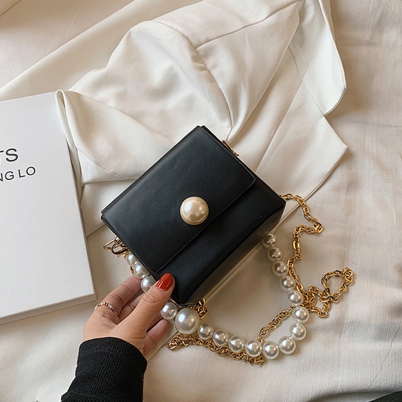 Túi Đeo Chéo mini Đính Ngọc Trai Thời Trang Dành Cho Nữ