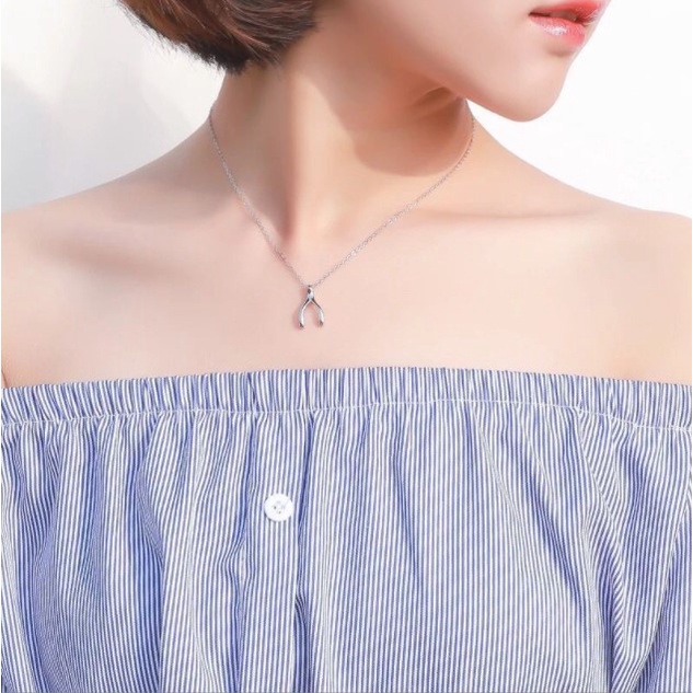 Dây chuyền vòng cổ mạ bạc 925 cao cấp thiết kế hàn quốc chính hãng trang sức bạc CINLA DC033