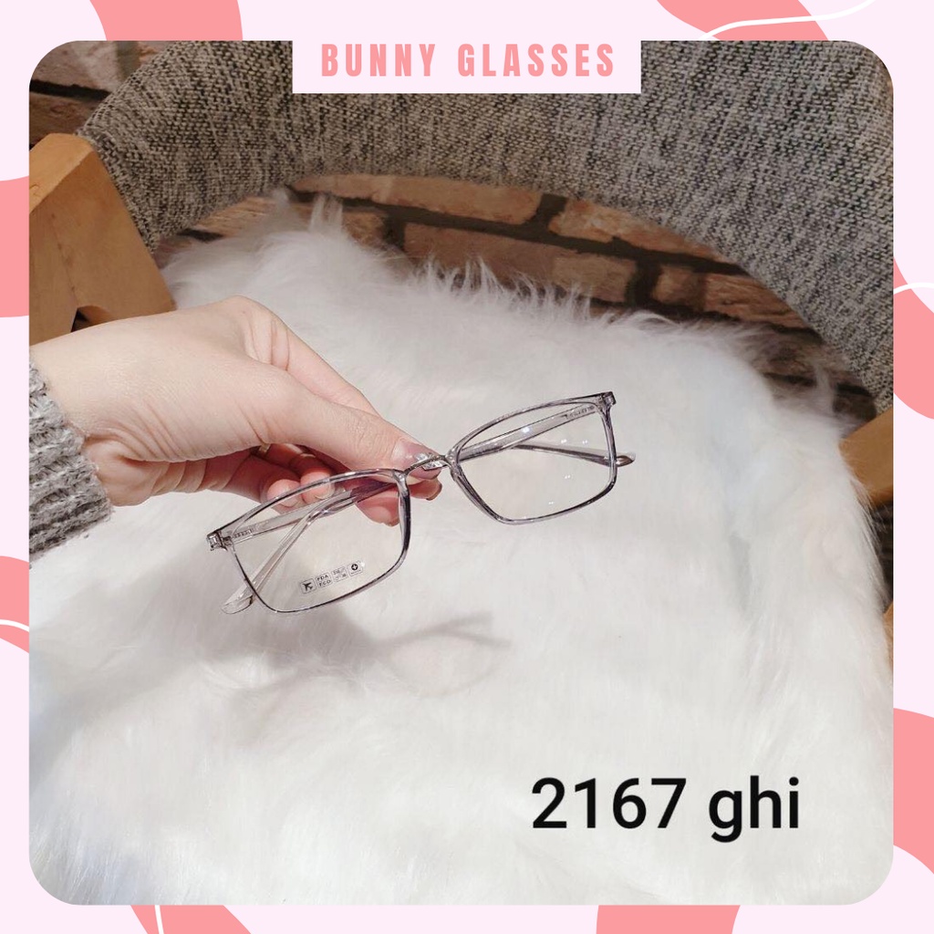 Kính gọng cận thời trang giá rẻ dáng vuông Bunny nhiều màu 2167