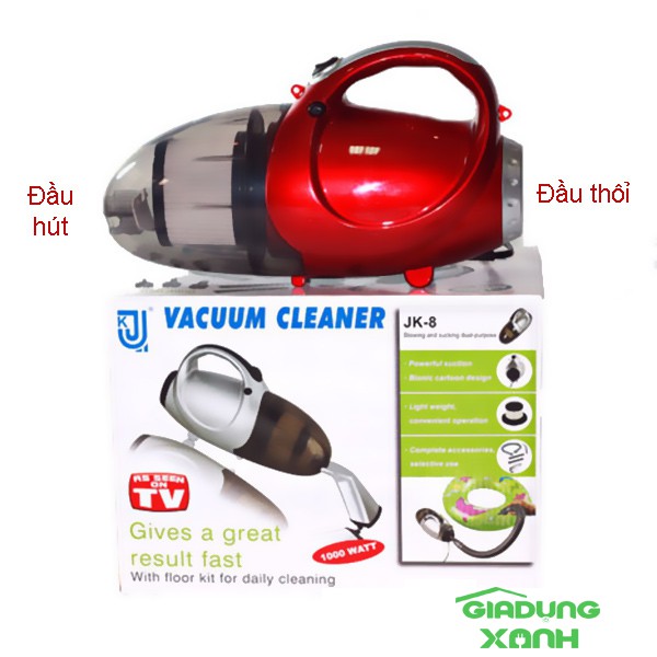 Máy Hút Bụi Cầm Tay 2 Chiều Hút Và Thổi Vacuum Cleaner JK8 - Đỏ, BH 1 năm