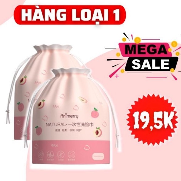 Khăn mặt khô dùng 1 lần,Cuộn tẩy trang, lau khô, lau ướt giấy cotton lau mặt dùng một lần Animerry Nội địa trung