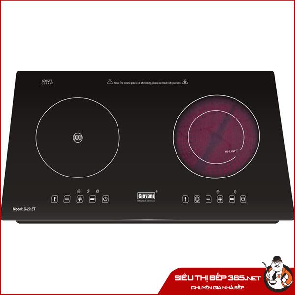Bếp hỗn hợp 1 điện 1 từ Giovani G-261 ET