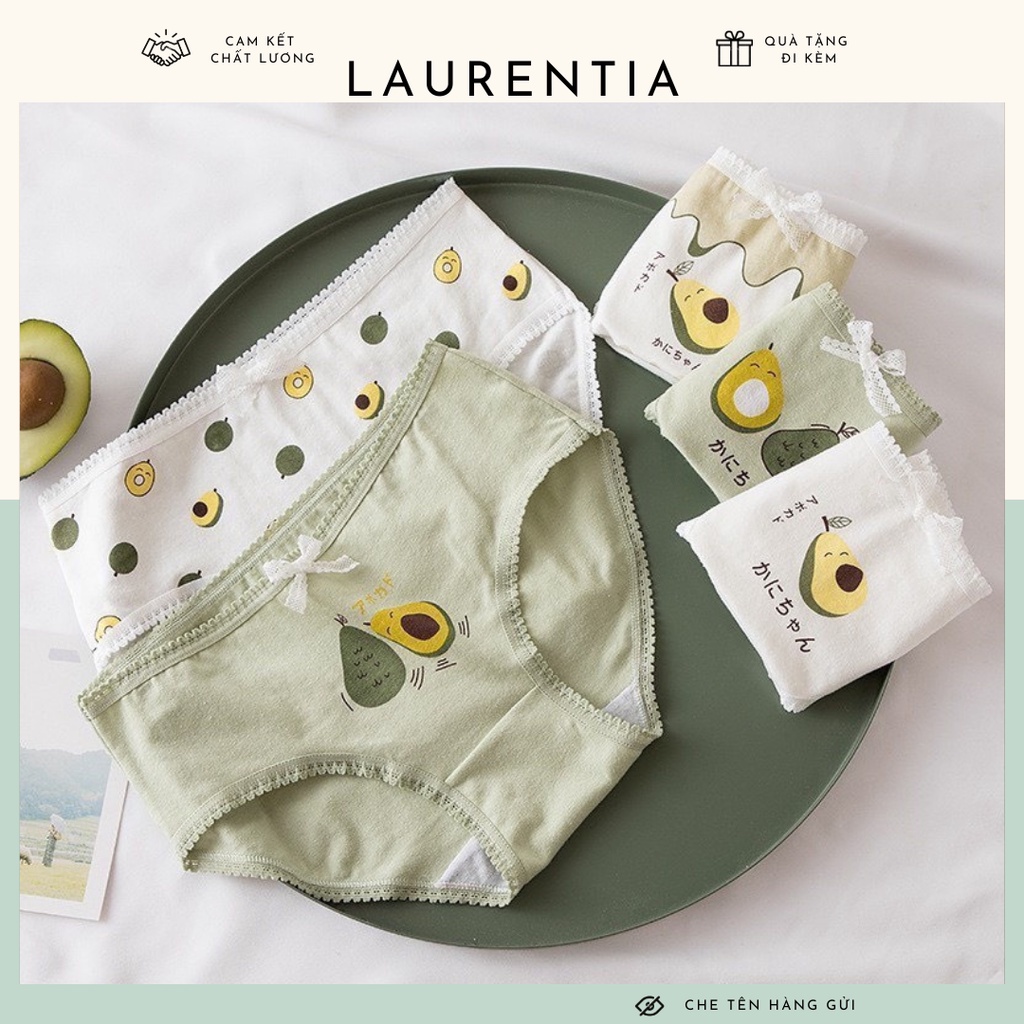 Quần lót quả bơ cotton nữ cao cấp dễ thương đáng yêu QL617