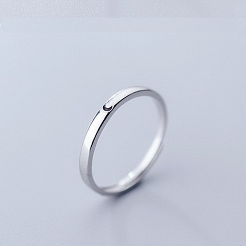 Bộ 2 Nhẫn Cưới Mặt Trời Và Mặt Trăng Khuyết Cho Cặp Đôi