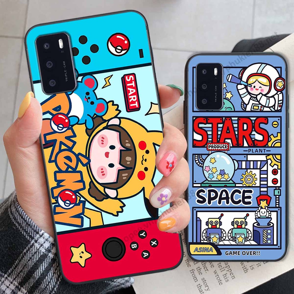 Ốp lưng Oppo A16 hình phi hành gia, roro jump, điện tử dễ thương - Giá rẻ tốt nhất