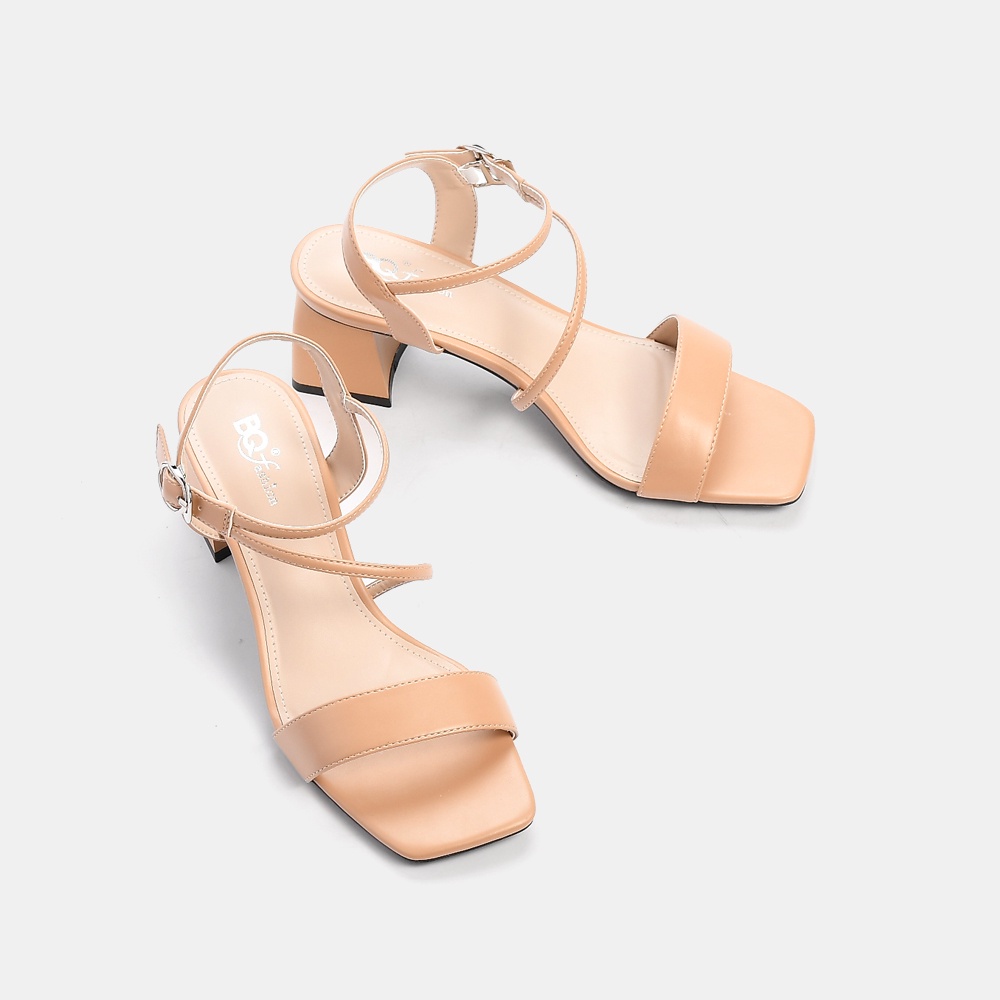 Giày sandal cao gót nữ quai mảnh đế vuông 5 phân Gi BQ072
