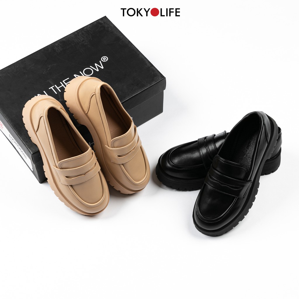 [Mã WABR80KT1 giảm 12% tối đa 80k đơn từ 250k] Giày bệt nữ TOKYOLIFE mũi tròn E9SHO608I