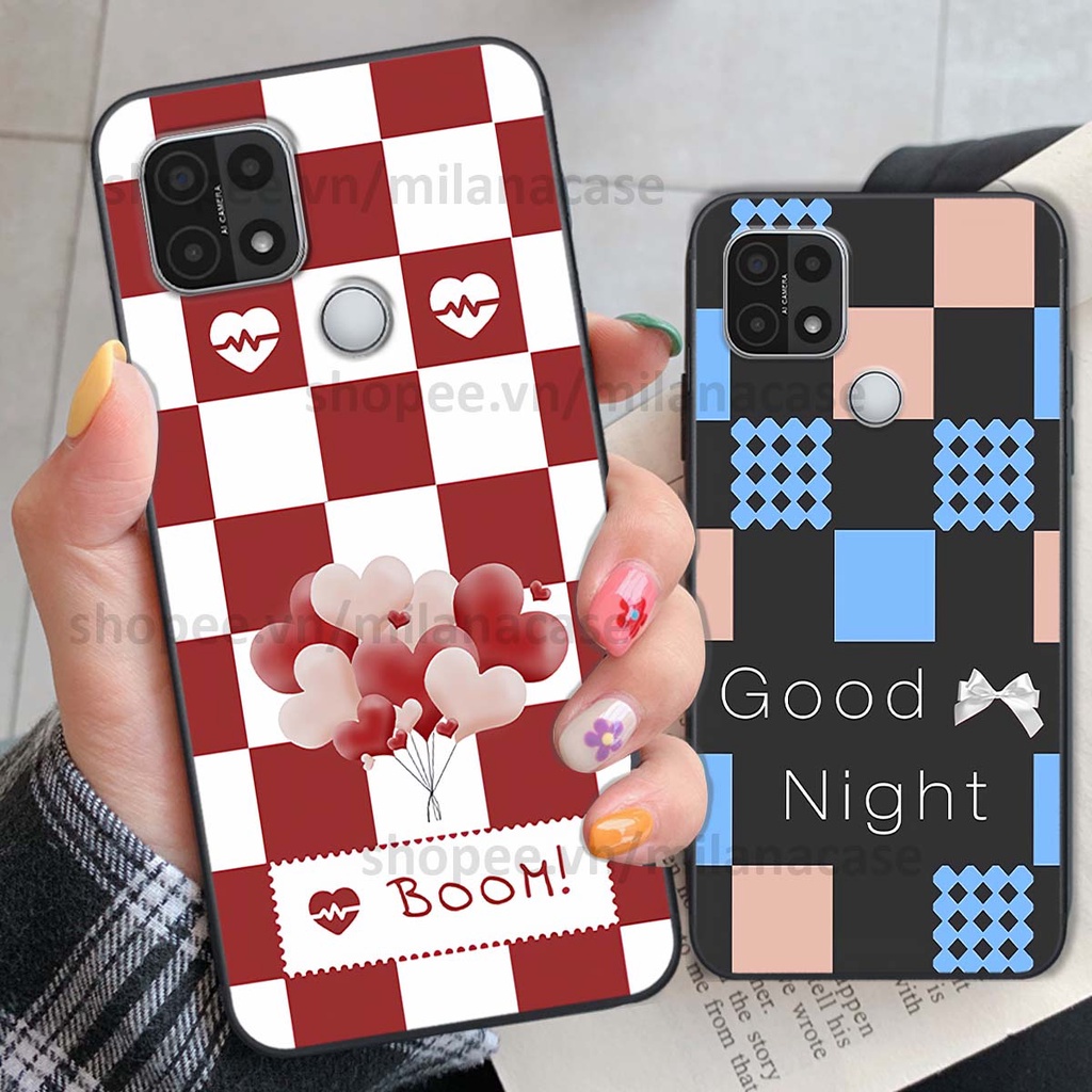 Ốp Oppo A15 / A15s caro họa tiết nhiều màu sắc siêu đẹp thời trang cá tính