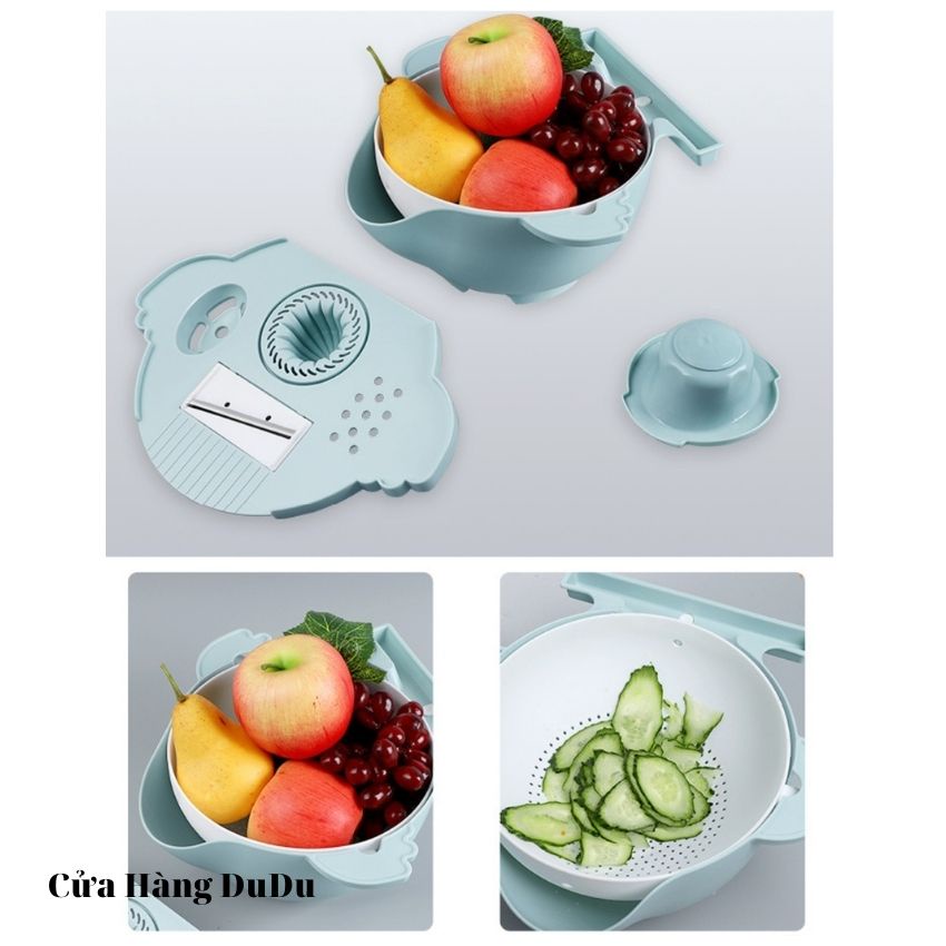 🌻 Hộp Cắt Rau Củ Trái Cây Kèm Lưỡi Nạo Đa Năng  Bộ Cắt Thái Bào Sợi Củ Quả Hạt Lựu NC5055 🌻