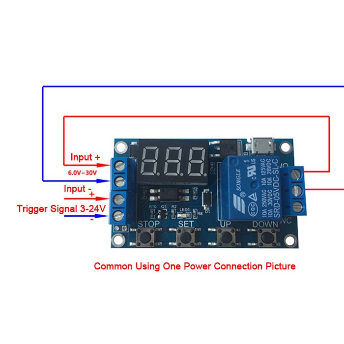 Mạch rơ-le hẹn giờ 6-30V có thể điều chỉnh