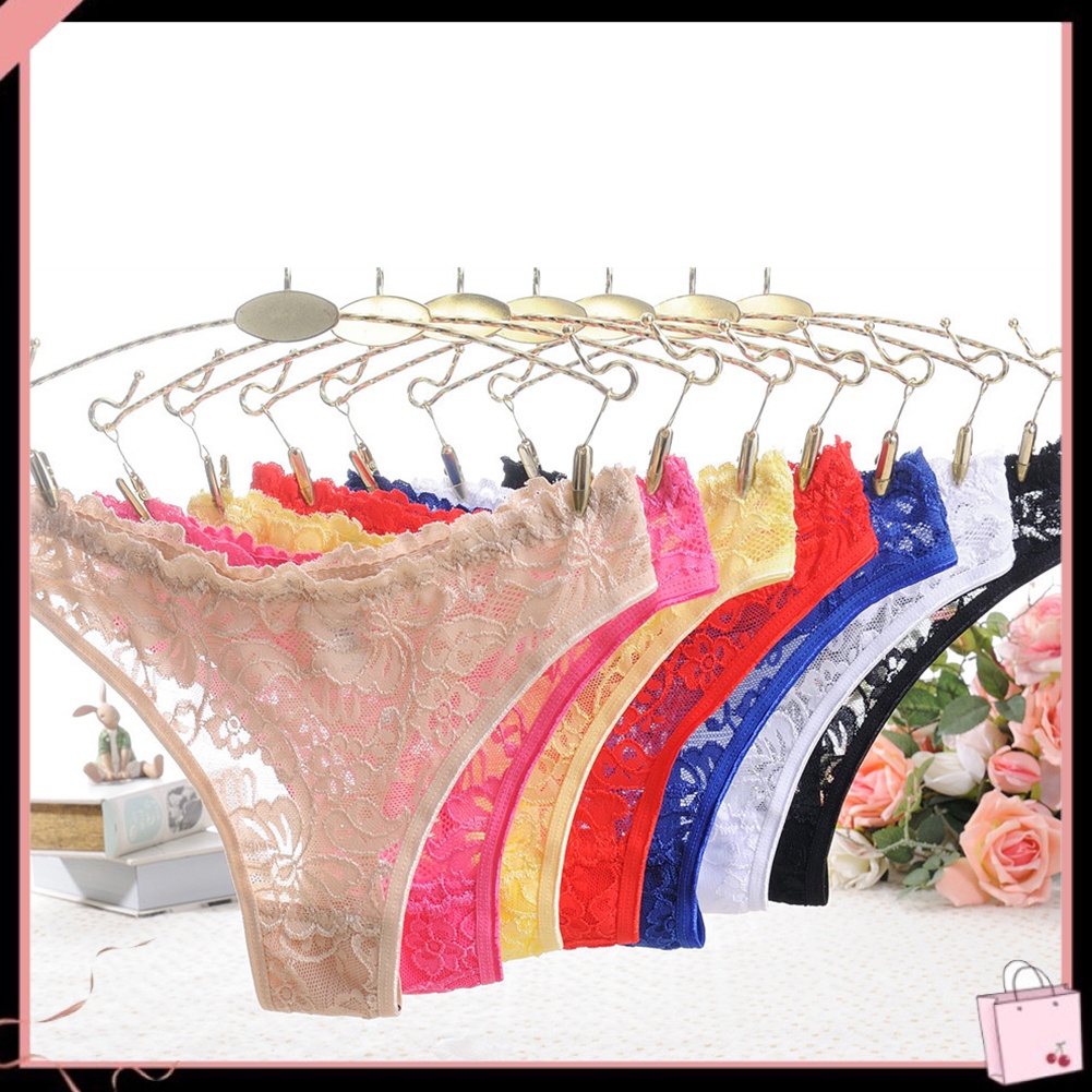 Quần Lót Ren Lọt Khe Màu Sắc Trơn Gợi Cảm Cho Nữ